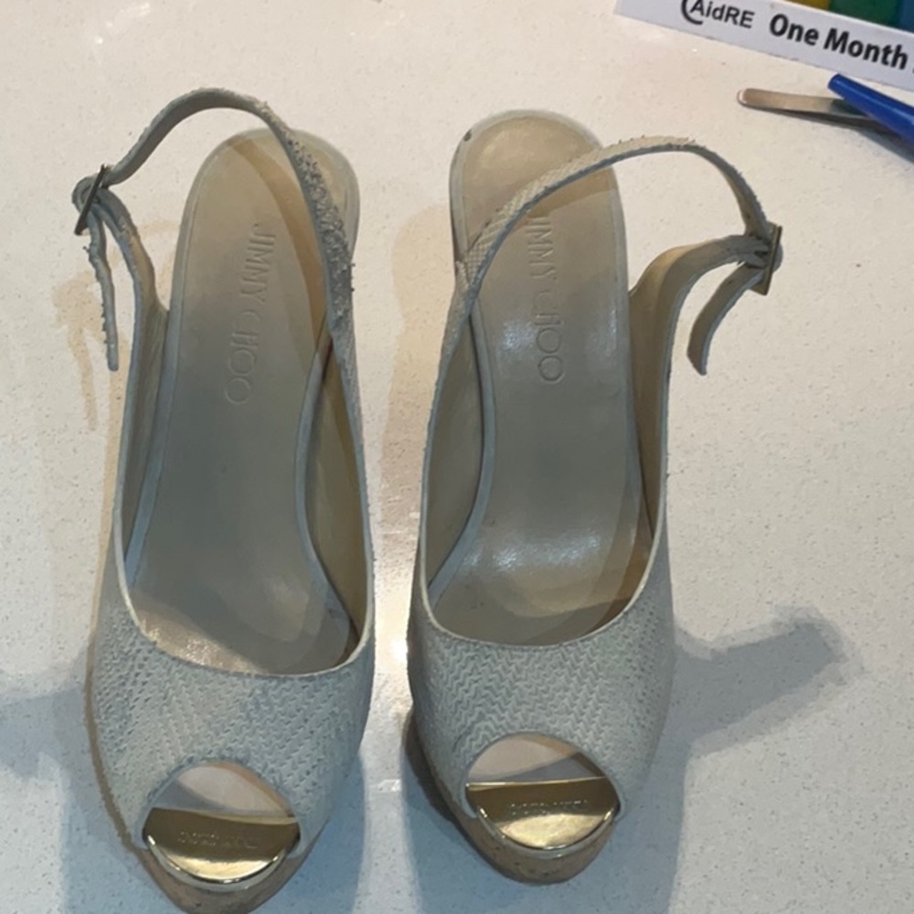 Jimmy Choo Wedge Slingback Shoes